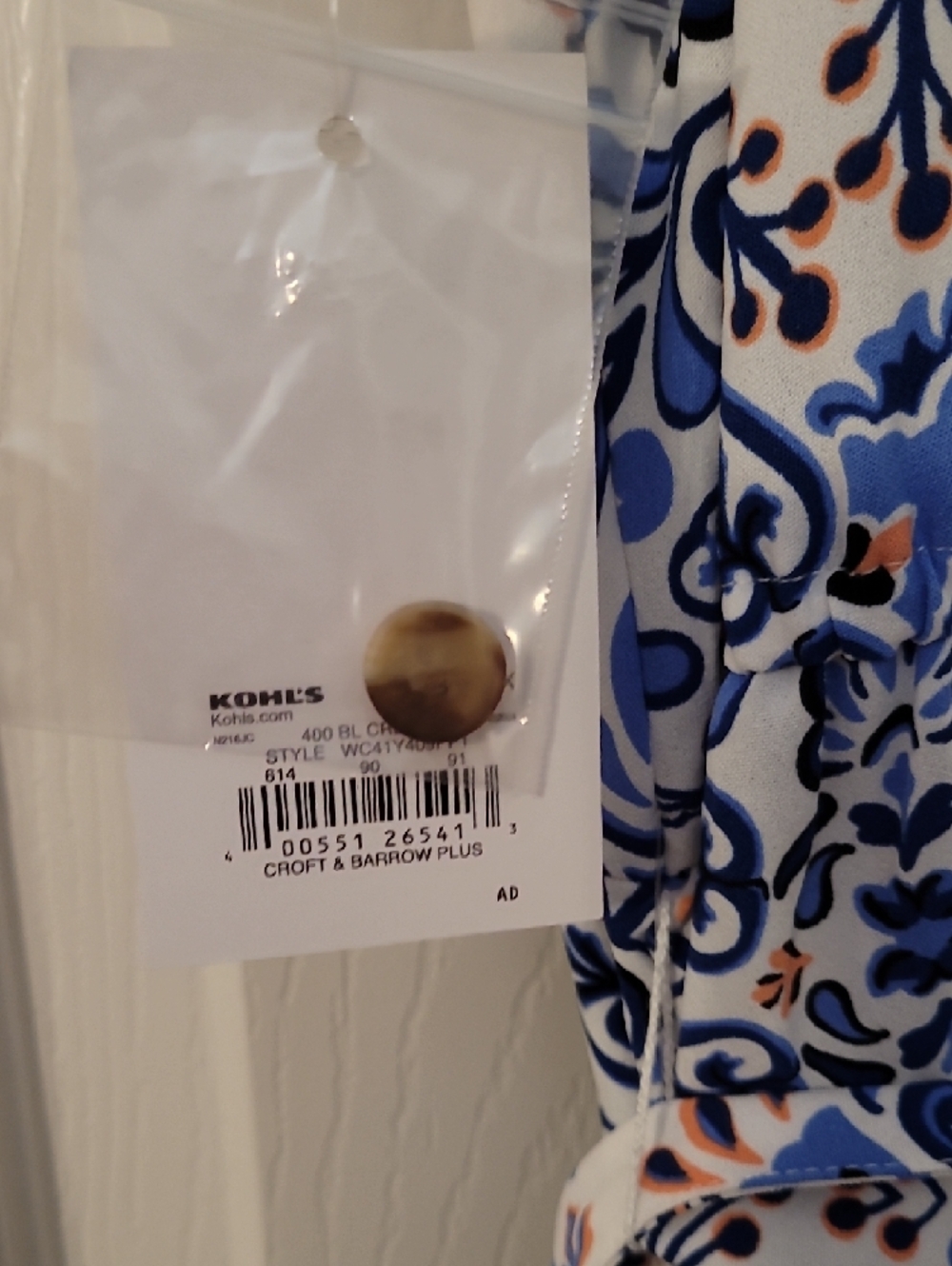 croft & barrow Blue and White Sleeveless Midi Dress - Picture 7 of 7